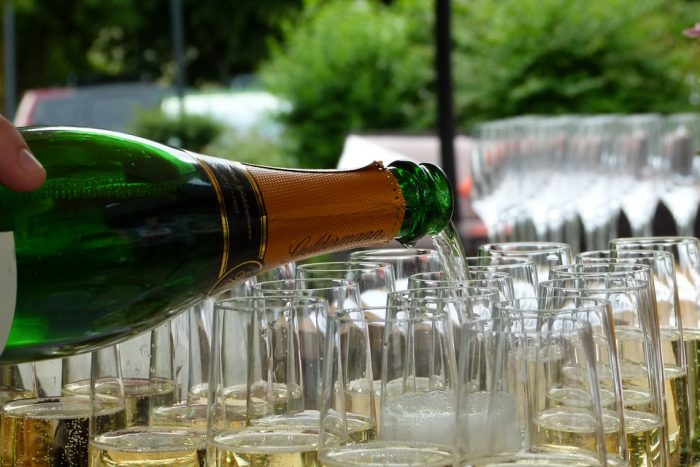flûte à champagne.